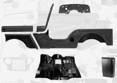 Jeep Wrangler Parts Diagram Picture - YJ, TJ, JK, CJ & JL Schematics -  Morris 4x4