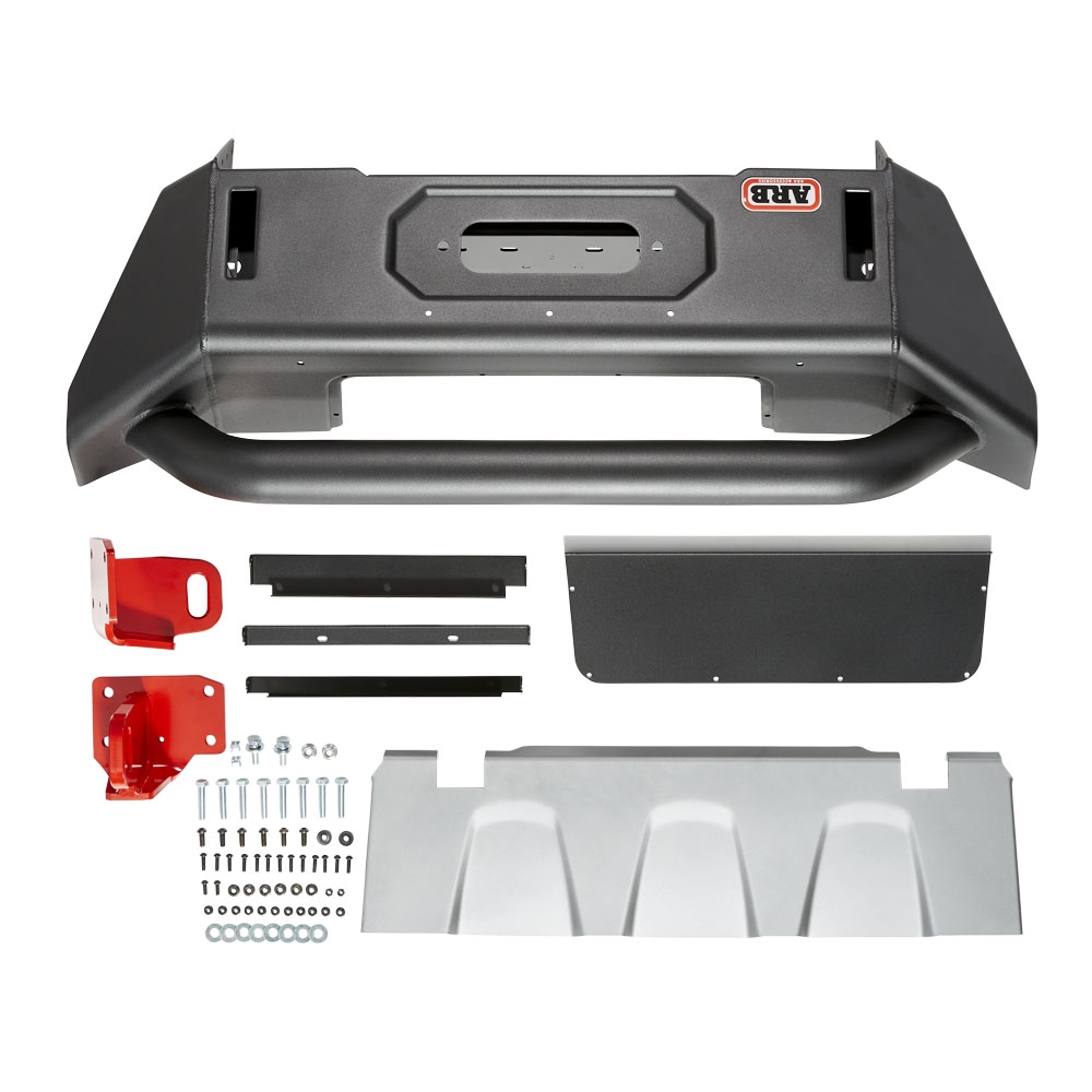 Arb Bondi Stubby Front Bumper, Black Powdercoat | 2018-2020 Jeep Wrangler JL & Wrangler JL