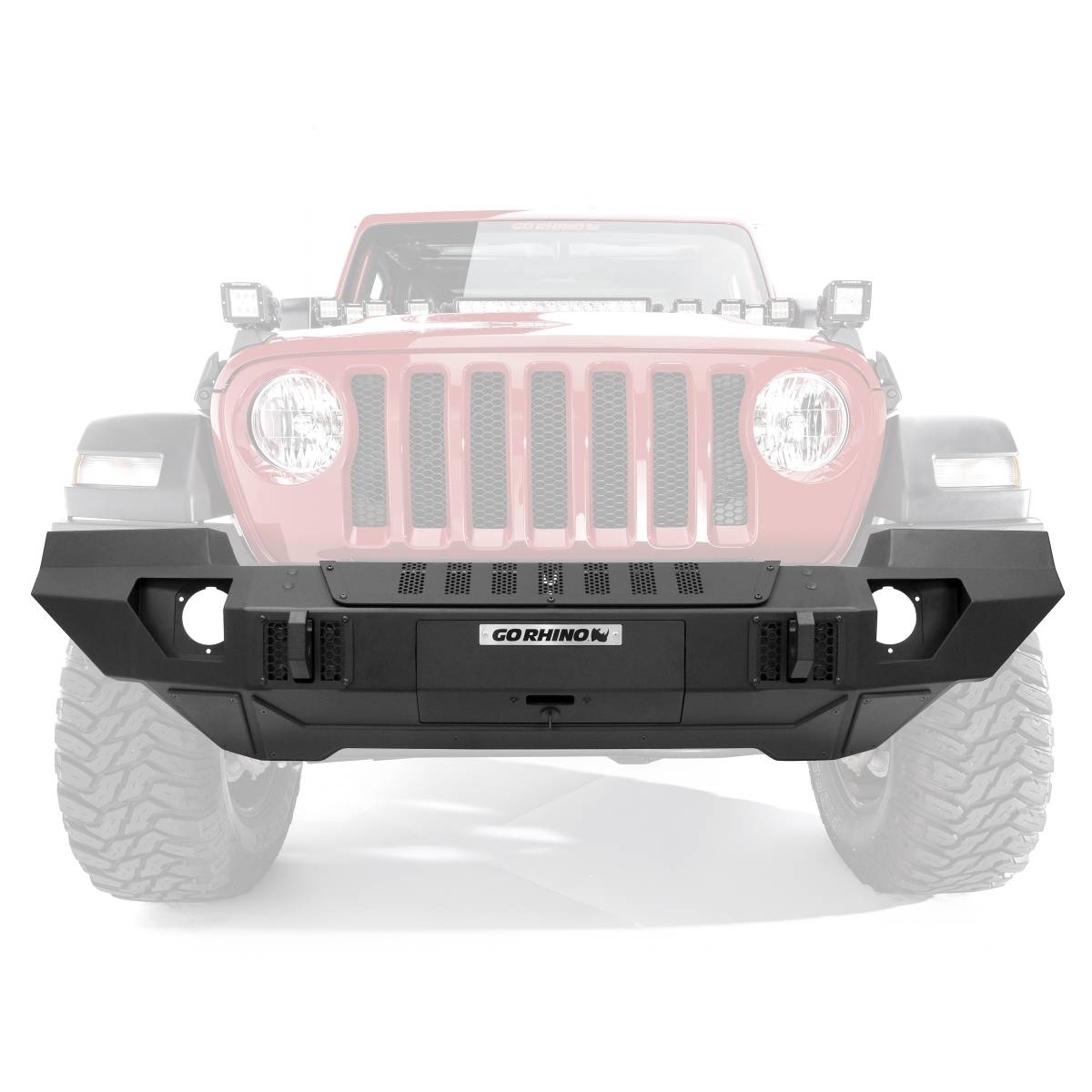 Go Rhino Trailline Winch Ready Front Full Width Bumper For Jeep Wrangler Jk, Jl And Gladiator Jt Go Rhino Trailline Winch Ready Front Full Width Bumper For Jeep Wrangler Jk, Jl And Gladiator Jt