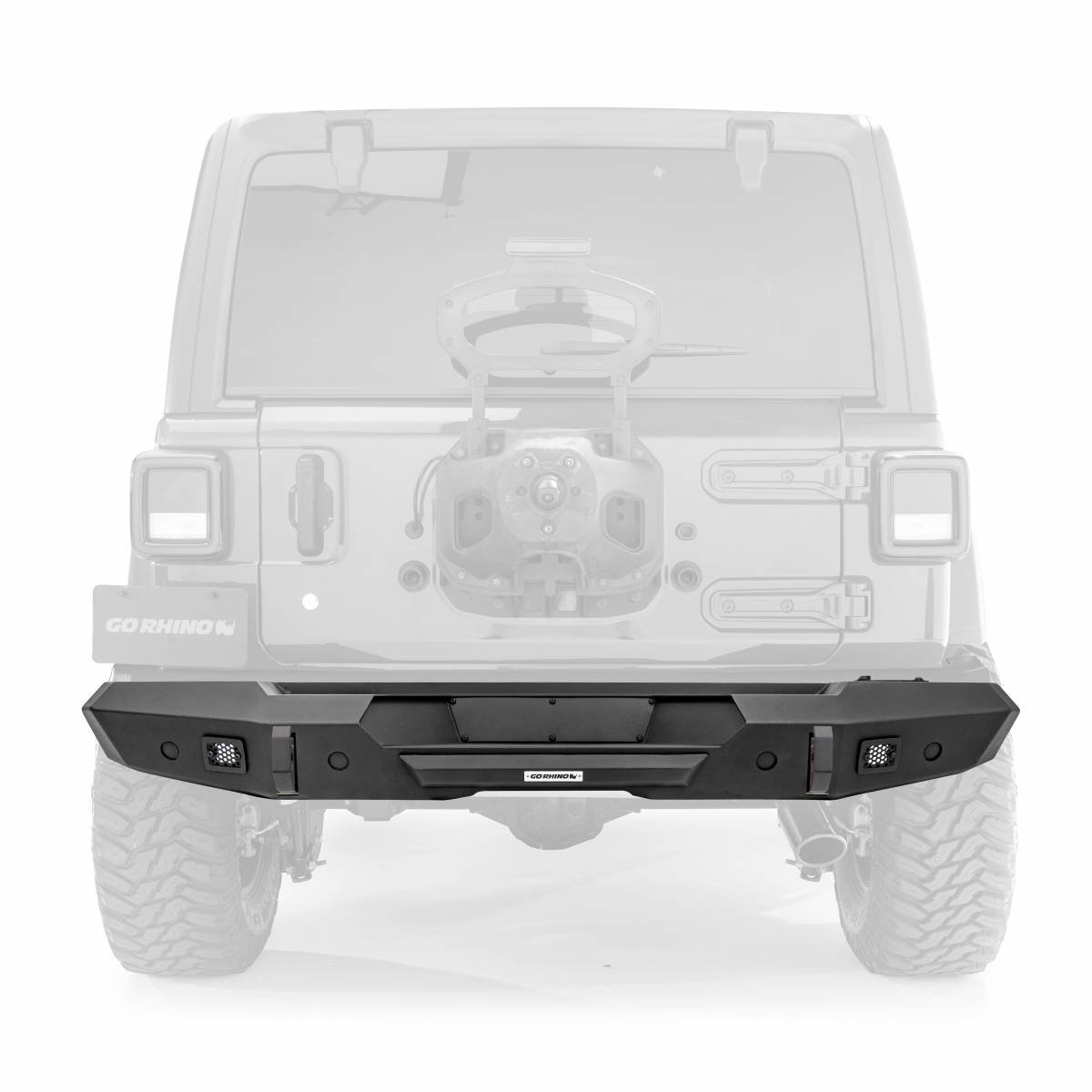 Go Rhino Trailline Rear Straight Bumper For Jeep Wrangler Jl | 2018-2022 Jeep Wrangler JL and Go Rhino Trailline Rear Straight Bumper For Jeep Wrangler Jl | 2018-2022 Jeep Wrangler JL and