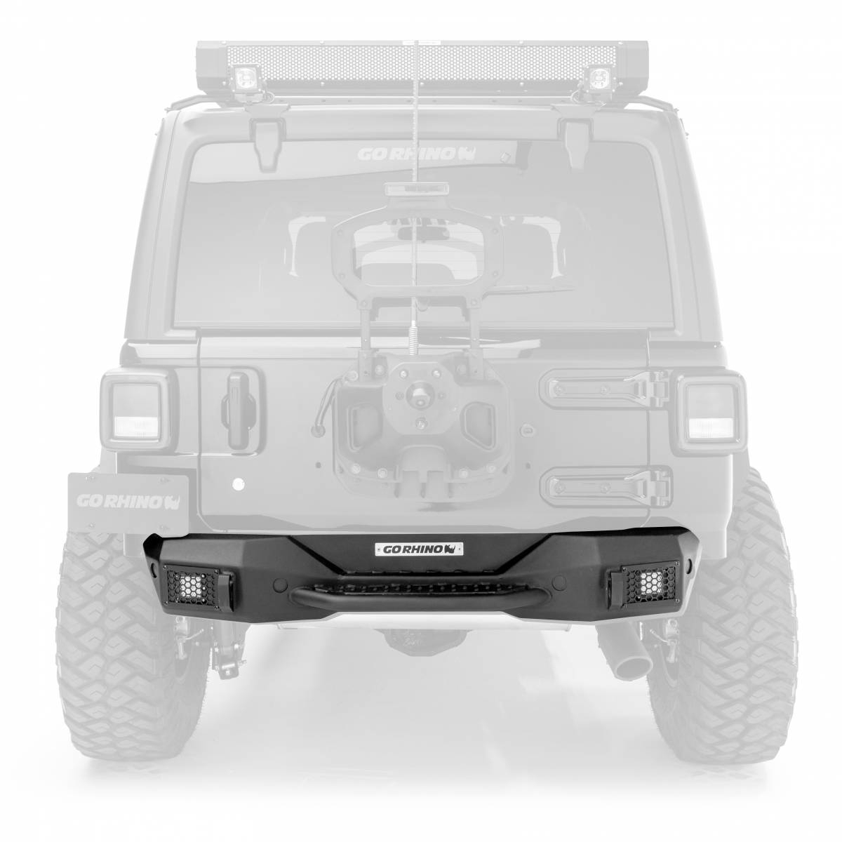 Go Rhino Rockline Rear Stubby Bumper For Jeep Wrangler Jl | 2018-2022 Jeep Wrangler JL and Wrangler