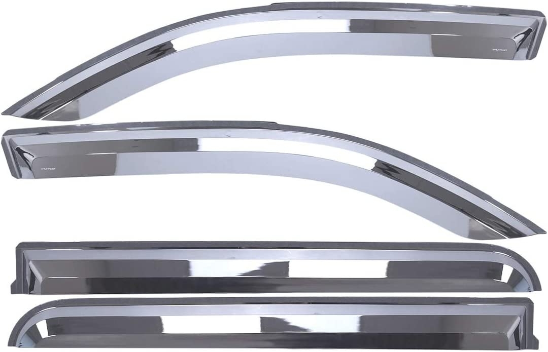 Putco Element Chrome Window Visor In Channel; 4 Pc.;, BCJH-480070 Putco Element Chrome Window Visor In Channel; 4 Pc.;, BCJH-480070