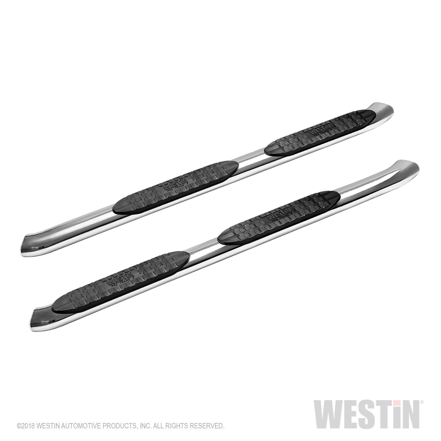Westin Pro Traxx 5 Oval Nerf Step Bars, Polished Stainless Steel Rocker Mount, Incl. Mount Kit And