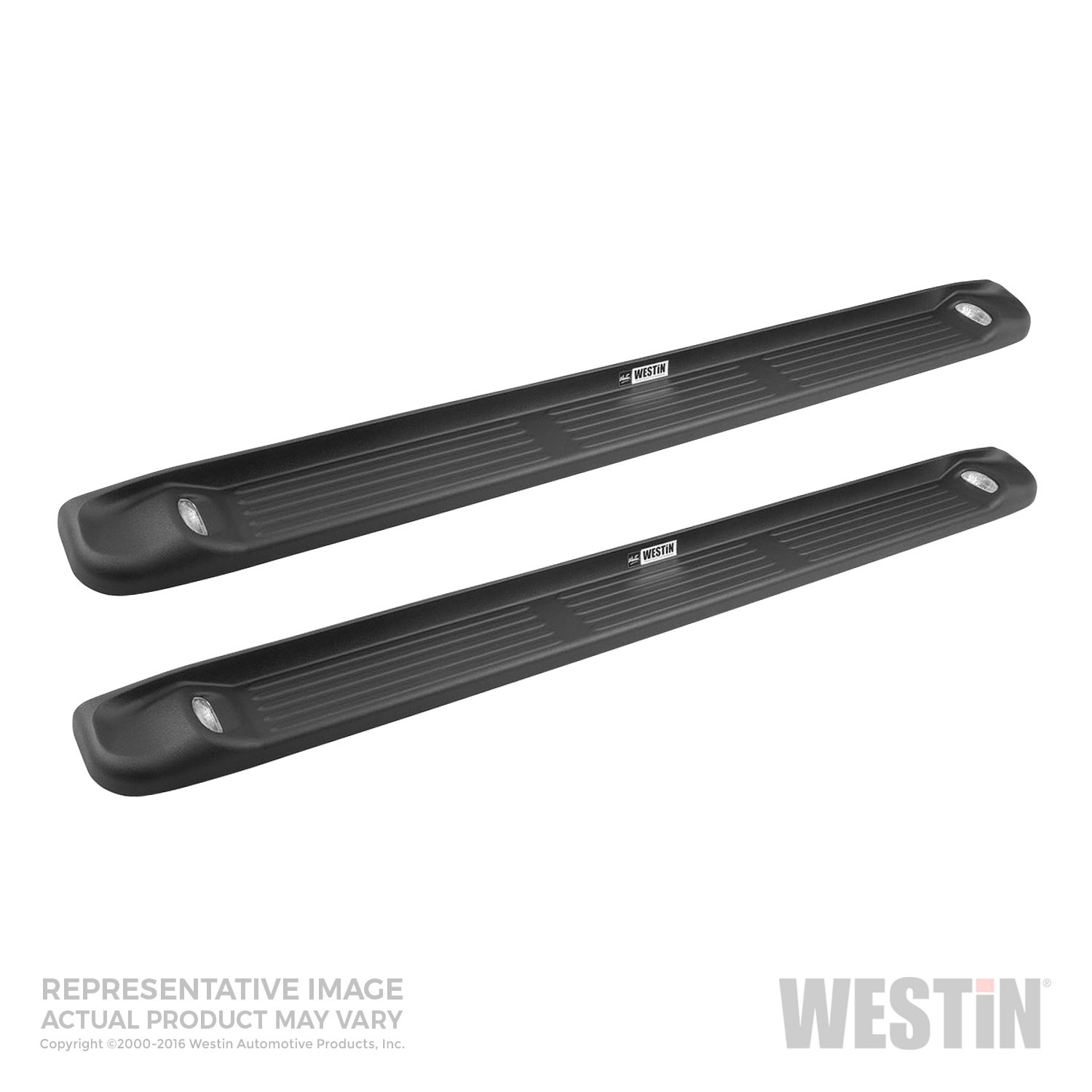 Westin Molded Running Boards, Lighted, 72 In. Board, Black Molded Plastic, Does Not Include Mount