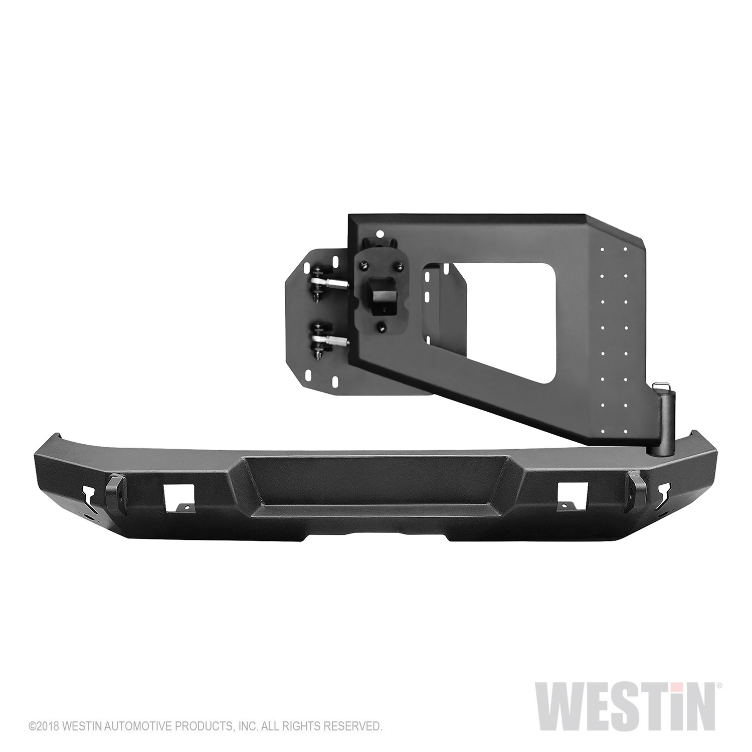 Westin Wj2 Rear Bumper & Tire Carrier, Wrangler Jl, Steel, Textured Black, BCTC-59-82035 Westin Wj2 Rear Bumper & Tire Carrier, Wrangler Jl, Steel, Textured Black, BCTC-59-82035