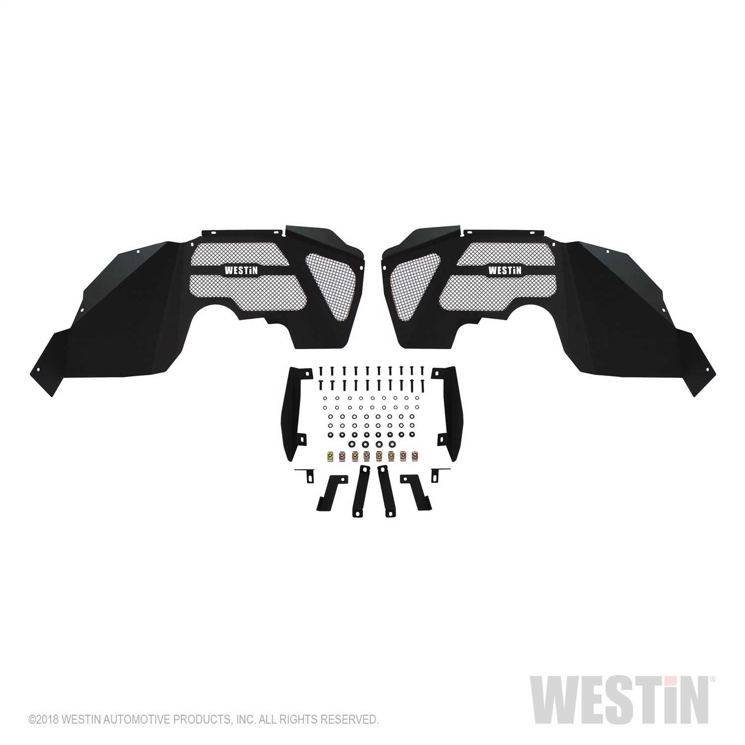 Westin Inner Fenders, Front, Pair, Steel W/textured Black Finish, BCTC-62-11005