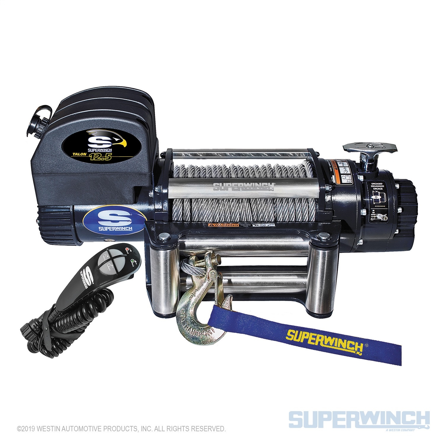 Superwinch Talon 12.5 Winch; 12500 Lbs; 12 Vdc; 3/8 In X 85 Ft Steel Rope; Submersible Solenoid;