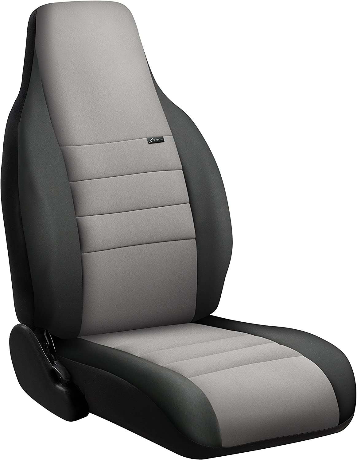 Fia Np90 Series, Neoprne Custom Fit Rear Seat Cover- Black/gray Center Panel, With Super Grip