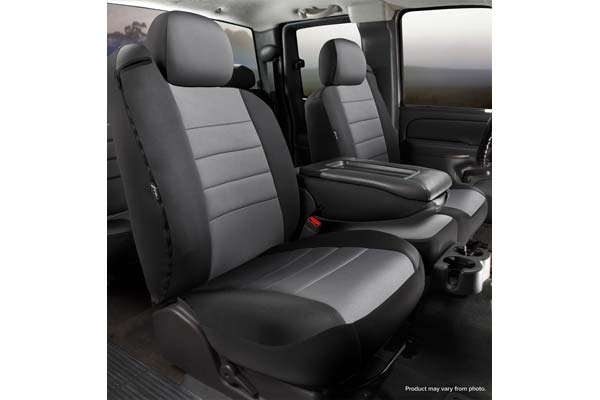 Fia Np90 Series, Neoprne Custom Fit Front Seat Cover- Black/gray Center Panel, With Super Grip