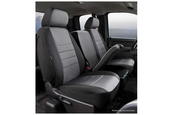Fia Np90 Series, Neoprne Custom Fit Front Seat Cover- Black/gray Center Panel, With Super Grip