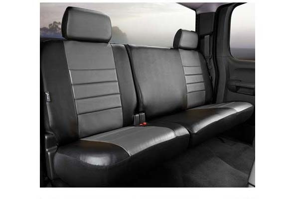 Fia Sl60 Series, Leatherlite Simulated Leather Custom Fit Rear Seat Cover- Gray, With Super Grip Fia Sl60 Series, Leatherlite Simulated Leather Custom Fit Rear Seat Cover- Gray, With Super Grip