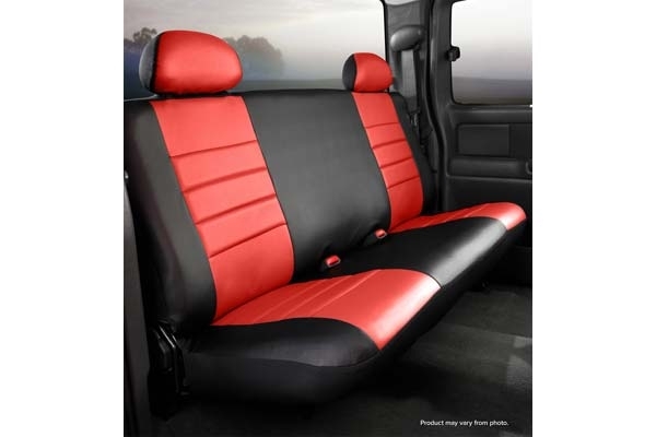 Fia Sl60 Series, Leatherlite Simulated Leather Custom Fit Rear Seat Cover- Red, With Super Grip Fia Sl60 Series, Leatherlite Simulated Leather Custom Fit Rear Seat Cover- Red, With Super Grip