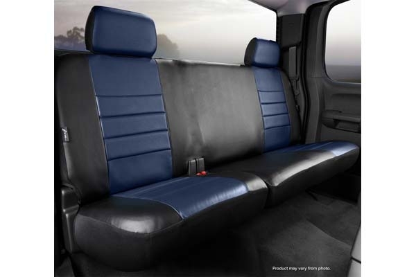 Fia Sl60 Series, Leatherlite Simulated Leather Custom Fit Rear Seat Cover- Blue, With Super Grip Fia Sl60 Series, Leatherlite Simulated Leather Custom Fit Rear Seat Cover- Blue, With Super Grip