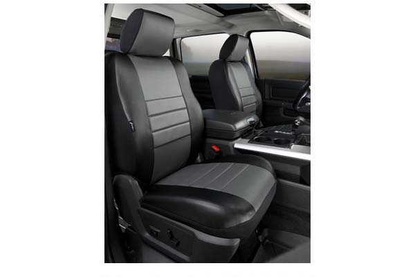 Fia Sl60 Series, Leatherlite Simulated Leather Custom Fit Front Seat Cover- Gray, With Super Grip Fia Sl60 Series, Leatherlite Simulated Leather Custom Fit Front Seat Cover- Gray, With Super Grip
