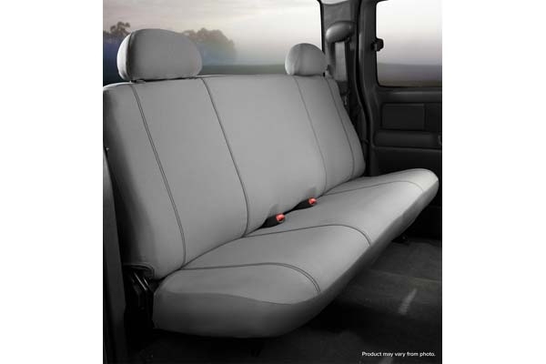 Fia Sp80 Series, Seat Protector Poly-Cotton Custom Fit Rear Seat Cover, Gray, With Super Grip