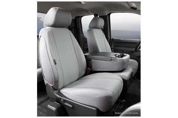 Fia Sp80 Series, Seat Protector Poly-Cotton Custom Fit Front Seat Cover, Gray, With Super Grip