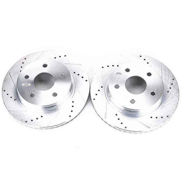 Power Stop Front Pair Of Drilled And Slotted Brake Rotors For 02+ Dodge Ram 1500, BHKQ-AR8750XPR Power Stop Front Pair Of Drilled And Slotted Brake Rotors For 02+ Dodge Ram 1500, BHKQ-AR8750XPR