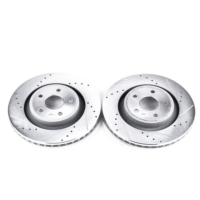Power Stop Front Pair Of Drilled And Slotted Brake Rotors For 06-10 Jeep Grand Cherokee Wk, Power Stop Front Pair Of Drilled And Slotted Brake Rotors For 06-10 Jeep Grand Cherokee Wk,