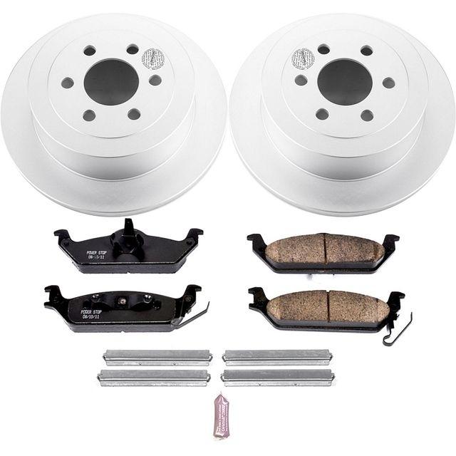 Power Stop Rear Geomet Coated Brake Rotor And Pad Kit For 03-04 Dodge Dakota, BHKQ-CRK2192 Power Stop Rear Geomet Coated Brake Rotor And Pad Kit For 03-04 Dodge Dakota, BHKQ-CRK2192