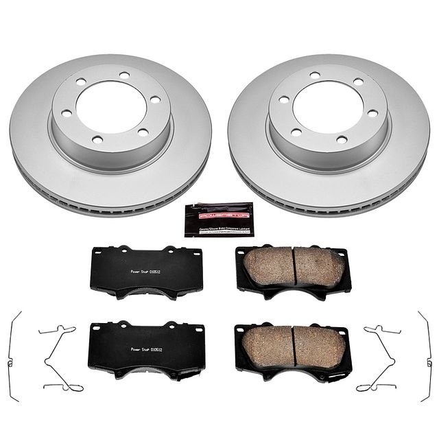 Power Stop Front Geomet Coated Brake Rotor And Pad Kit For 00-06 Toyota Tundra, BHKQ-CRK2324 Power Stop Front Geomet Coated Brake Rotor And Pad Kit For 00-06 Toyota Tundra, BHKQ-CRK2324