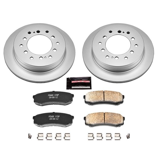 Power Stop Rear Geomet Coated Brake Rotor And Pad Kit For 03-09 Toyota 4Runner, 07-09 Fj Cruiser, Power Stop Rear Geomet Coated Brake Rotor And Pad Kit For 03-09 Toyota 4Runner, 07-09 Fj Cruiser,