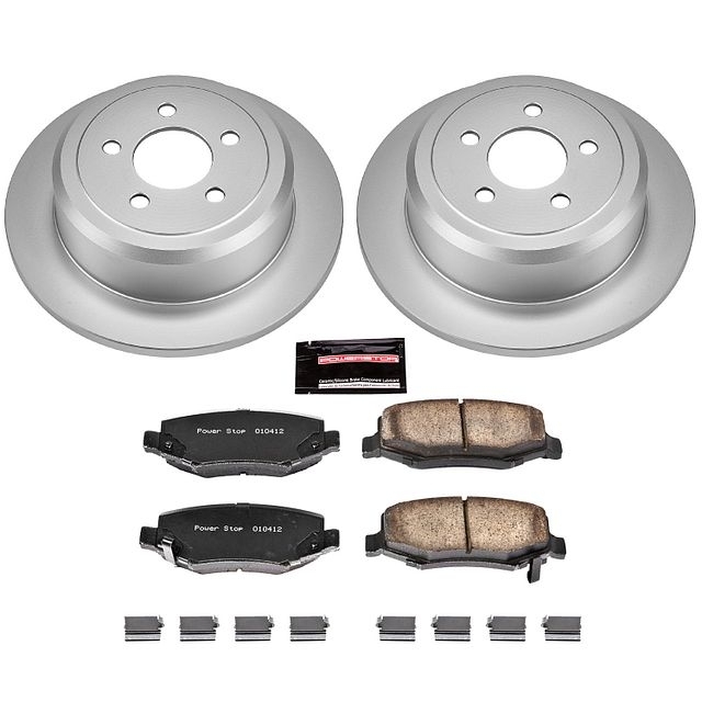 Power Stop Rear Geomet Coated Brake Rotor And Pad Kit For 08-12 Jeep Liberty, BHKQ-CRK3046 Power Stop Rear Geomet Coated Brake Rotor And Pad Kit For 08-12 Jeep Liberty, BHKQ-CRK3046
