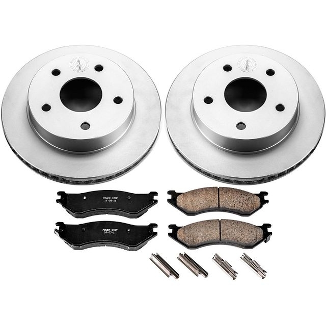 Power Stop Front Geomet Coated Brake Rotor And Pad Kit For 00-01 Dodge Ram 1500 4Wd, BHKQ-CRK5143 Power Stop Front Geomet Coated Brake Rotor And Pad Kit For 00-01 Dodge Ram 1500 4Wd, BHKQ-CRK5143