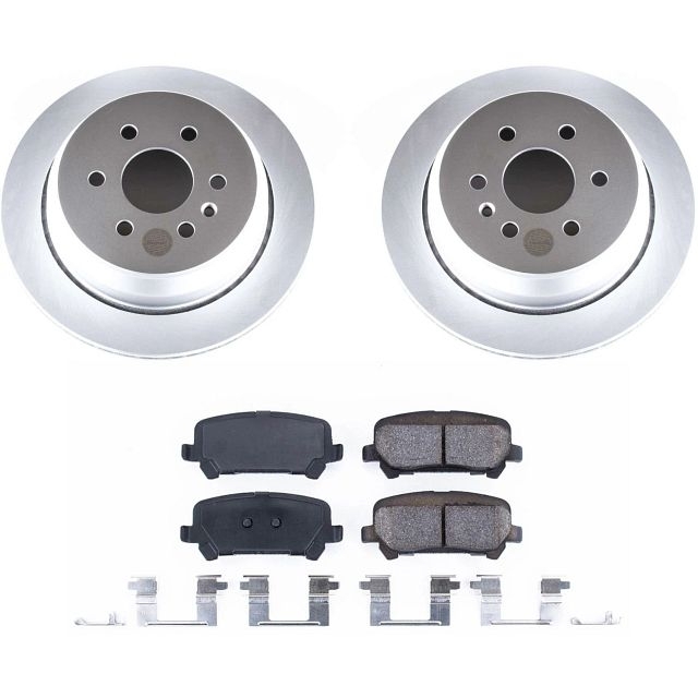 Power Stop Rear Geomet Coated Brake Rotor And Pad Kit For 15-20 Chevrolet Colorado, Gmc Canyon, Power Stop Rear Geomet Coated Brake Rotor And Pad Kit For 15-20 Chevrolet Colorado, Gmc Canyon,