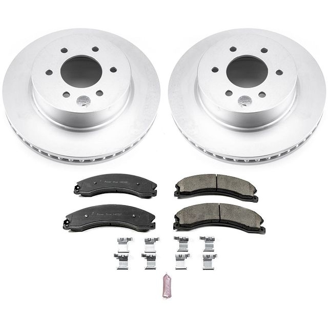 Power Stop Front Geomet Coated Brake Rotor And Pad Kit For 2016+ Nissan Titan Xd, BHKQ-CRK7875 Power Stop Front Geomet Coated Brake Rotor And Pad Kit For 2016+ Nissan Titan Xd, BHKQ-CRK7875