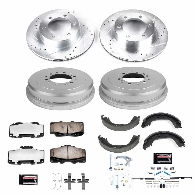 Power Stop Front And Rear Z36 Truck & Tow Brake Drum Kit For 95-00 Toyota 4Runner With 12.56