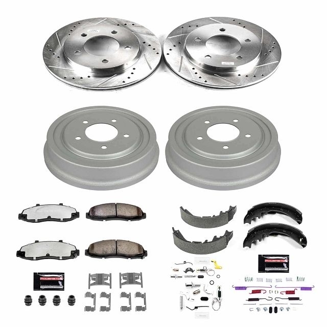 Power Stop Front And Rear Z36 Truck & Tow Brake Drum Kit For 97-00 Ford F150 4Wd, BHKQ-K15177DK-36 Power Stop Front And Rear Z36 Truck & Tow Brake Drum Kit For 97-00 Ford F150 4Wd, BHKQ-K15177DK-36