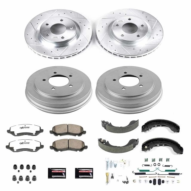 Power Stop Front And Rear Z26 Street Warrior Drum And Shoe Kit For 09-17 Jeep Compass, 09-14 Power Stop Front And Rear Z26 Street Warrior Drum And Shoe Kit For 09-17 Jeep Compass, 09-14