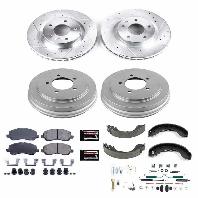 Power Stop Front And Rear Z23 Evolution Brake Drum Kit For 09-17 Jeep Compass, 09-14 Patriot,