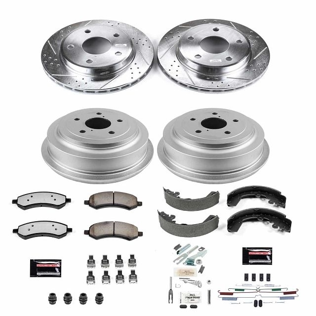 Power Stop Front And Rear Z36 Truck & Tow Brake Drum Kit For 05-10 Dodge Dakota, BHKQ-K15254DK-36 Power Stop Front And Rear Z36 Truck & Tow Brake Drum Kit For 05-10 Dodge Dakota, BHKQ-K15254DK-36