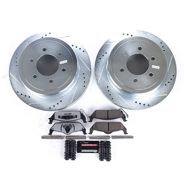Power Stop Rear Z36 Truck & Tow Brake Pad And Rotor Kit For 04-11 Ford F150, BHKQ-K1950-36