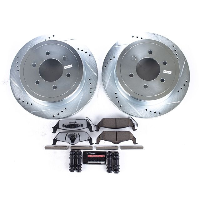Power Stop Rear Z36 Truck & Tow Brake Pad And Rotor Kit For 04-11 Ford F150, BHKQ-K1950-36 Power Stop Rear Z36 Truck & Tow Brake Pad And Rotor Kit For 04-11 Ford F150, BHKQ-K1950-36