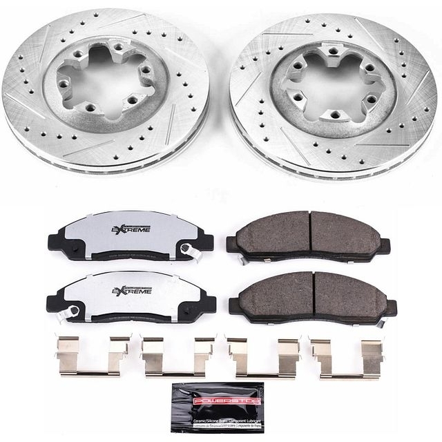 Power Stop Front Z36 Truck & Tow Brake Pad And Rotor Kit For 04-08 Chevrolet Colorado And Gmc