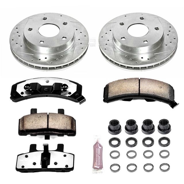 Power Stop Front Z36 Truck & Tow Brake Pad And Rotor Kit For 94-99 Dodge Ram 1500 4Wd, BHKQ-K2126-36