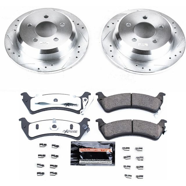 Power Stop Rear Z36 Truck & Tow Brake Pad And Rotor Kit For 93-98 Jeep Grand Cherokee Zj, Power Stop Rear Z36 Truck & Tow Brake Pad And Rotor Kit For 93-98 Jeep Grand Cherokee Zj,