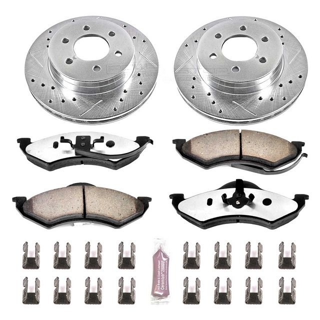 Power Stop Front Z36 Truck & Tow Brake Pad And Rotor Kit For 1999 Dodge Dakota, BHKQ-K2138-36