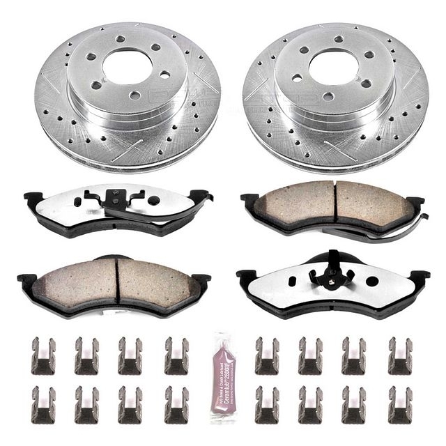 Power Stop Front Z36 Truck & Tow Brake Pad And Rotor Kit For 1999 Dodge Dakota, BHKQ-K2138-36 Power Stop Front Z36 Truck & Tow Brake Pad And Rotor Kit For 1999 Dodge Dakota, BHKQ-K2138-36