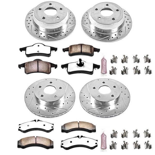 Power Stop Front And Rear Z36 Truck & Tow Brake Pad And Rotor Kit For 99-04 Jeep Grand Cherokee Wj,