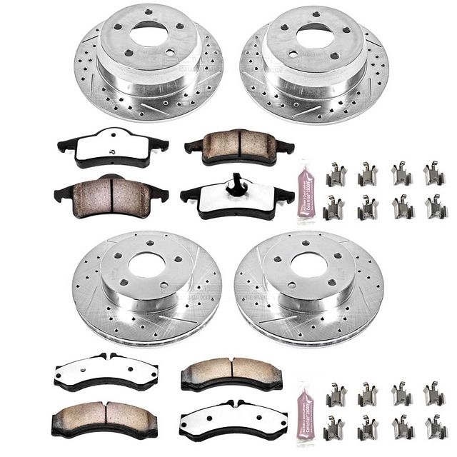 Power Stop Front And Rear Z36 Truck & Tow Brake Pad And Rotor Kit For 99-04 Jeep Grand Cherokee Wj, Power Stop Front And Rear Z36 Truck & Tow Brake Pad And Rotor Kit For 99-04 Jeep Grand Cherokee Wj,