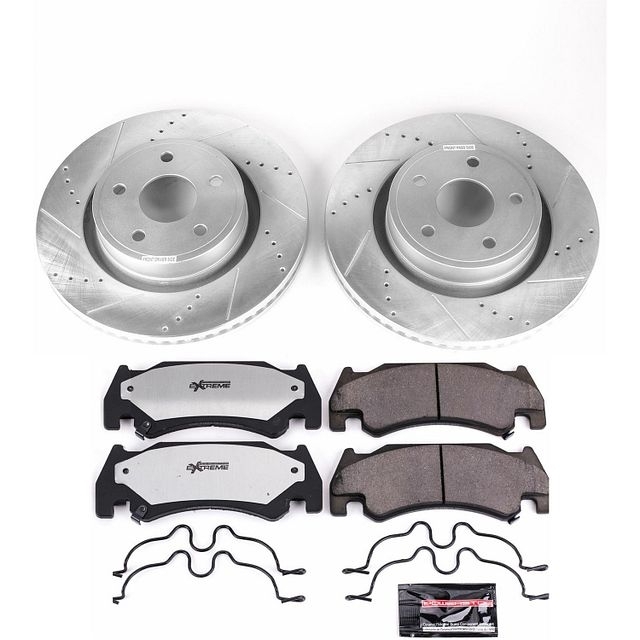 Power Stop Front Z36 Truck & Tow Brake Pad And Rotor Kit For 05-06 Dodge Ram 1500, BHKQ-K2194-36