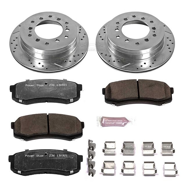 Power Stop Rear Z36 Truck & Tow Brake Pad And Rotor Kit For 03-09 Toyota 4Runner, 07-09 Fj Cruiser, Power Stop Rear Z36 Truck & Tow Brake Pad And Rotor Kit For 03-09 Toyota 4Runner, 07-09 Fj Cruiser,