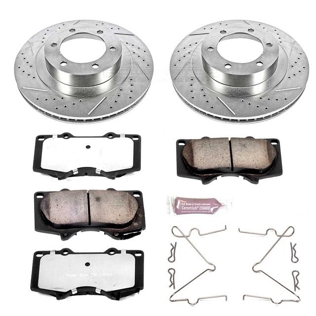 Power Stop Front Z36 Truck & Tow Brake Pad And Rotor Kit For 03-09 Toyota 4Runner, BHKQ-K2421-36