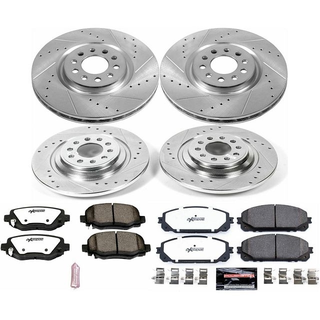 Power Stop Front And Rear Z36 Truck & Tow Brake Pad And Rotor Kit For 17+ Jeep Cherokee Kl With Power Stop Front And Rear Z36 Truck & Tow Brake Pad And Rotor Kit For 17+ Jeep Cherokee Kl With
