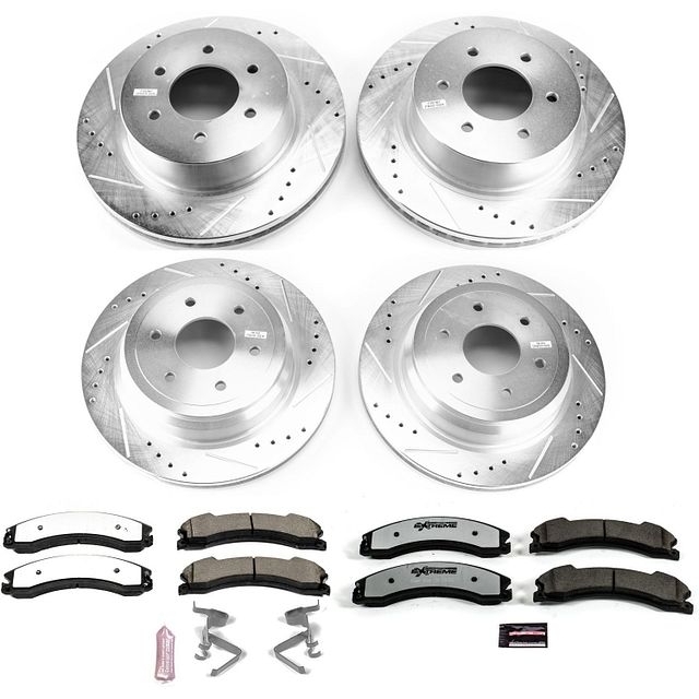 Power Stop Front And Rear Z36 Truck & Tow Brake Pad And Rotor Kit For 2016+ Nissan Titan Xd, Power Stop Front And Rear Z36 Truck & Tow Brake Pad And Rotor Kit For 2016+ Nissan Titan Xd,