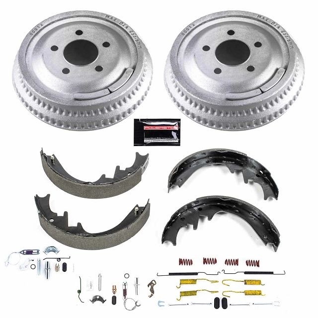 Power Stop Rear Stock Replacement Drum And Shoe Kit For 92-01 Jeep Cherokee Xj, BHKQ-KOE15327DK