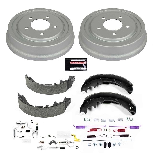 Power Stop Rear Stock Replacement Drum And Shoe Kit For 97-00 Ford F150 2Wd, BHKQ-KOE15349DK Power Stop Rear Stock Replacement Drum And Shoe Kit For 97-00 Ford F150 2Wd, BHKQ-KOE15349DK